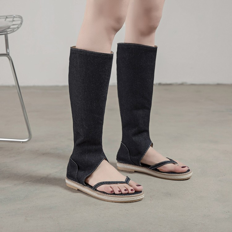 Botas de verano de mezclilla p - Knee High Sock Women reseña y precio
