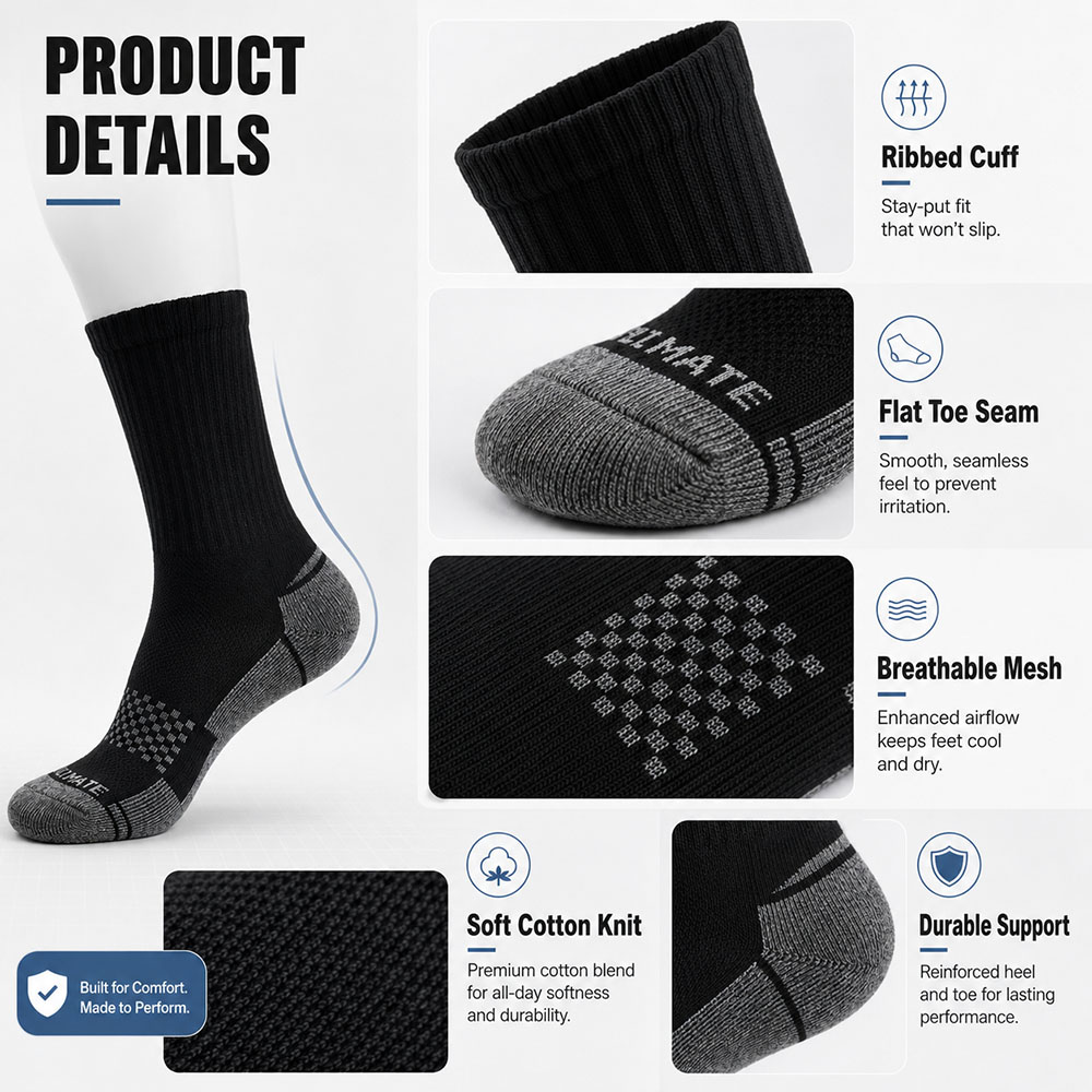 10 pares de calcetines deporti - Dress Sock Men reseña y precio
