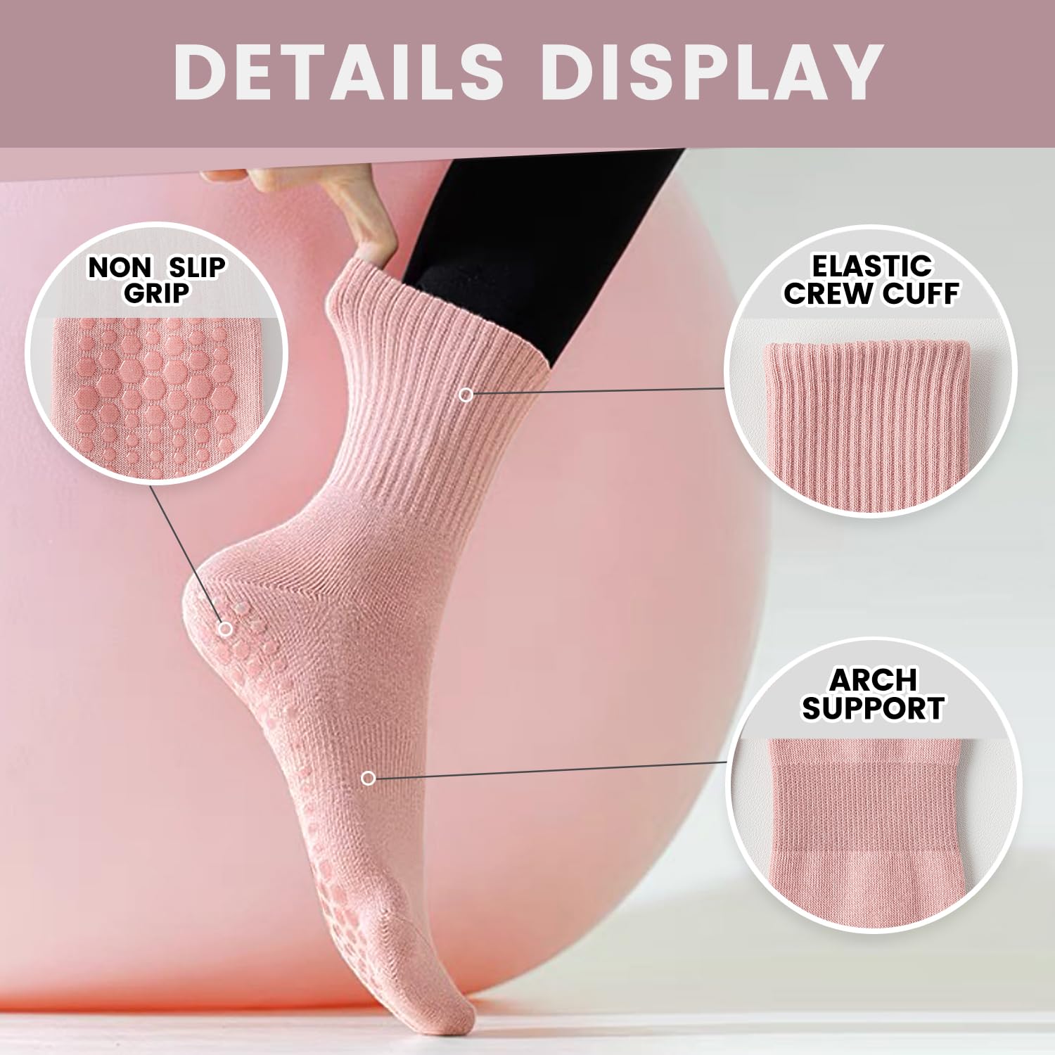 4-6 pares de calcetines de yog - Grip Sock Yoga reseña y precio